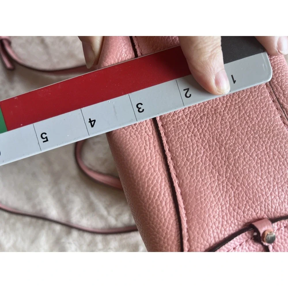 Kate Spade Talia Triple Compartment Satchel Crossbody bag Pink Leather Bow Purse